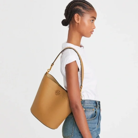 Tory Burch | Bags | Tory Burch Mcgraw Bucket Bag Tiramisu